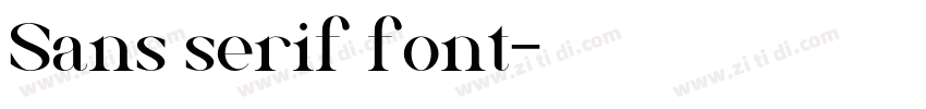 Sans serif font字体转换